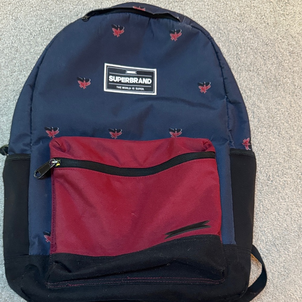 Superbrand Backpack   Blue and Red small